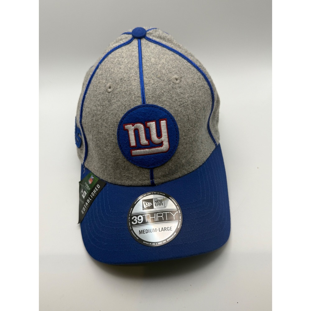 New York Giants New Era 39THIRTY NFL 100 Hat Gray Blue Medium-Large 12050319 New